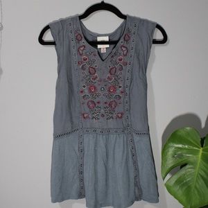 Cute Boho Embroidered Tanktop